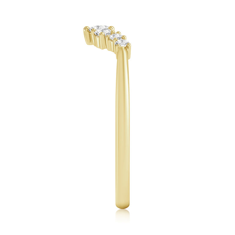 Lab Grown Diamond 3/20ctw. Round Contour Wedding Ring in 14k Yellow Gold image number null